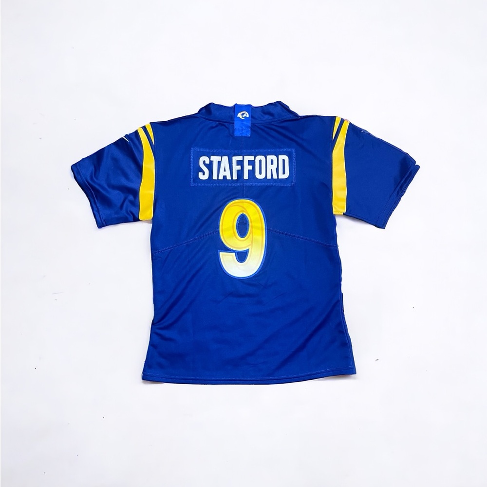 NWOT Women's Nike Matthew Stafford Royal LA Rams Game Jersey - Size Large